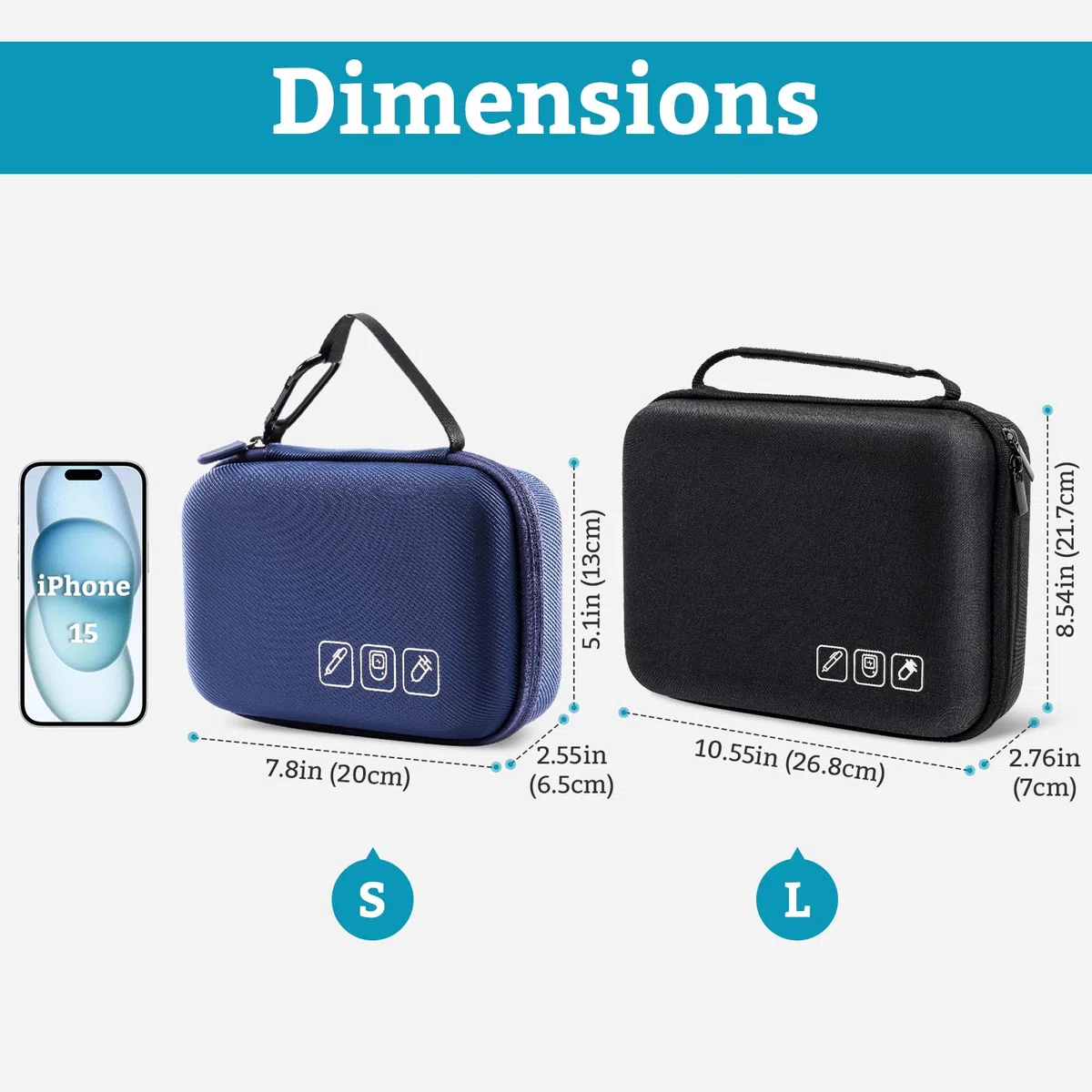 ProCase Étui Voyage de Insuline Médicament, Trousse à Insuline Diabétique Pratique, Sac Diabète de Stylos à Insuline, Seringues et Aiguilles, Coque Voyage Insuline