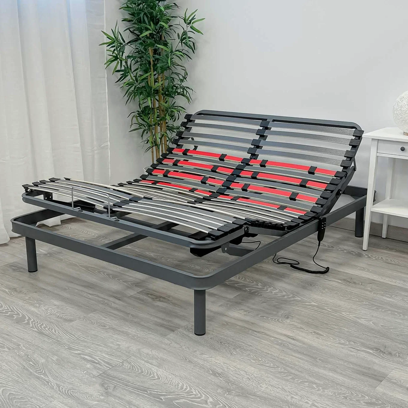 amuéblate Online - Lit électrique articulé Flexipro avec 5 Plans et Structure renforcée, Ergonomique, fiable et Silencieux, Moteur Allemand, 135 x 190 cm