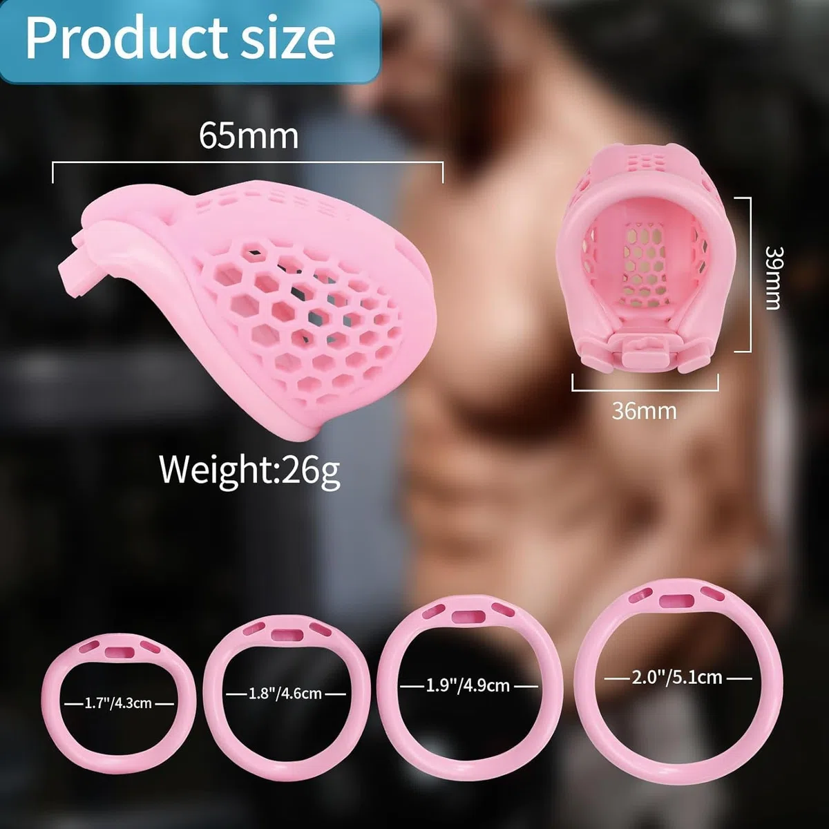 Chastity Cage Men Sissy Cage De Chasteté Homme Petite Chastity Cage Pour Pénis Punition D'esclave Sextoyse Couple Plaisir (Ultramicro,Flat ring)