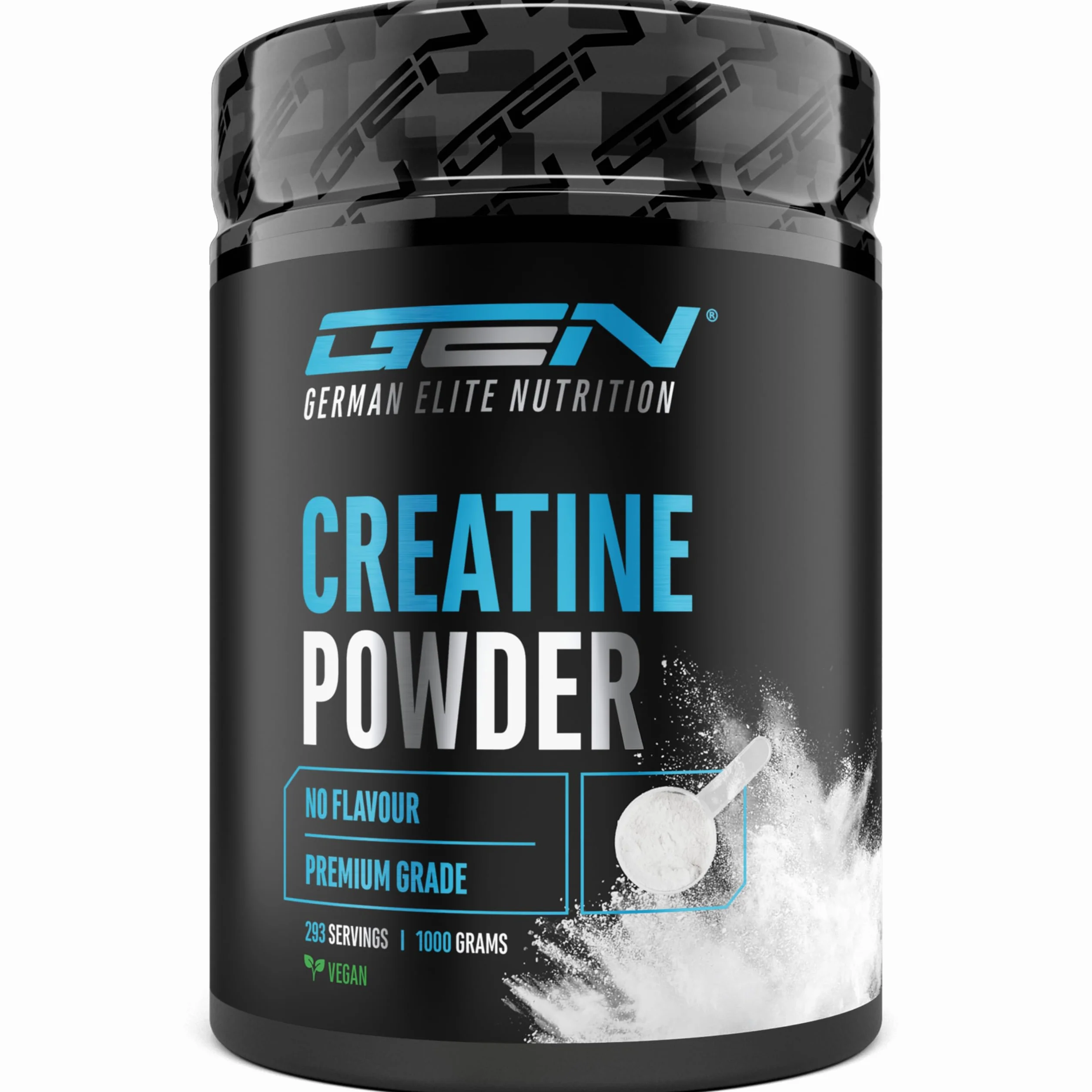 Poudre de Créatine - 1kg / 1000 g - Poudre de Monohydrate de Créatine - Solubilité Optimale & Microfine - Vegan - 293 Applications