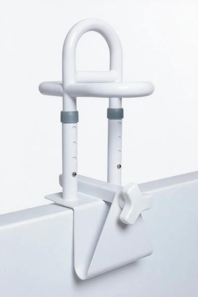 Barre d'Appui Baignoire Senior, Poignée d'Accès à la Baignoire Réglable Largeur 8-17 cm, Poignée de Baignoire Sans Perçage, Poignée Sécurité pour Personnes Âgées, Handicapés, Schwangere