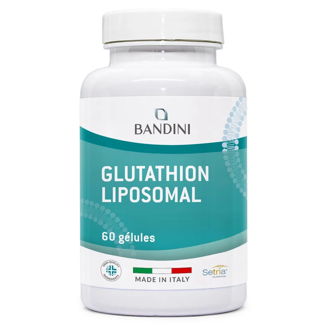 Bandini® Glutathion Liposomal Réduit 60 Gélules, Forme Active L-Glutathion | (Setria) Réductase Bioactif, Haut Dosage, Absorption & Biodisponibilité, L Glutathione Puissant Antioxydant Naturel Anti-âge