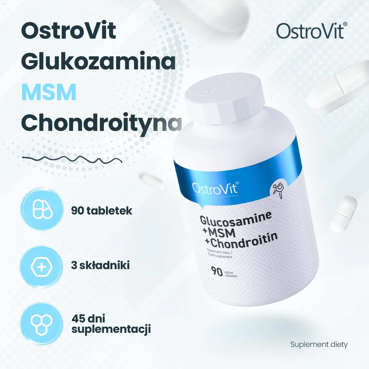 Glucosamine + MSM + Chondroïtine (90 tabletten)