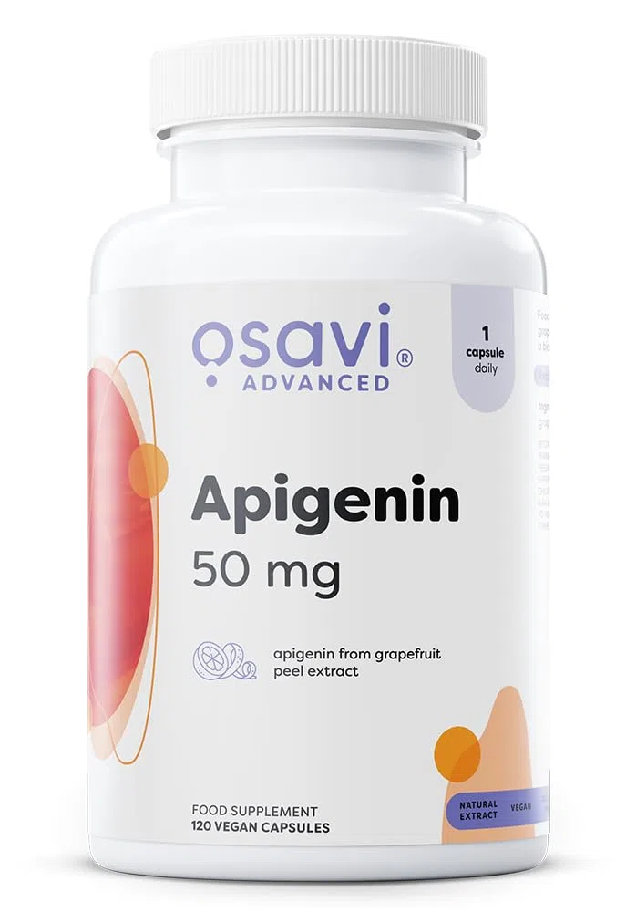 Osavi Apigénine 50 mg – 120 Gélules Véganes | Extrait d’écorce de pamplemousse standardisé (90% apigénine) | Bioflavonoïde d’origine végétale | Formule clean | Convient aux végans & keto