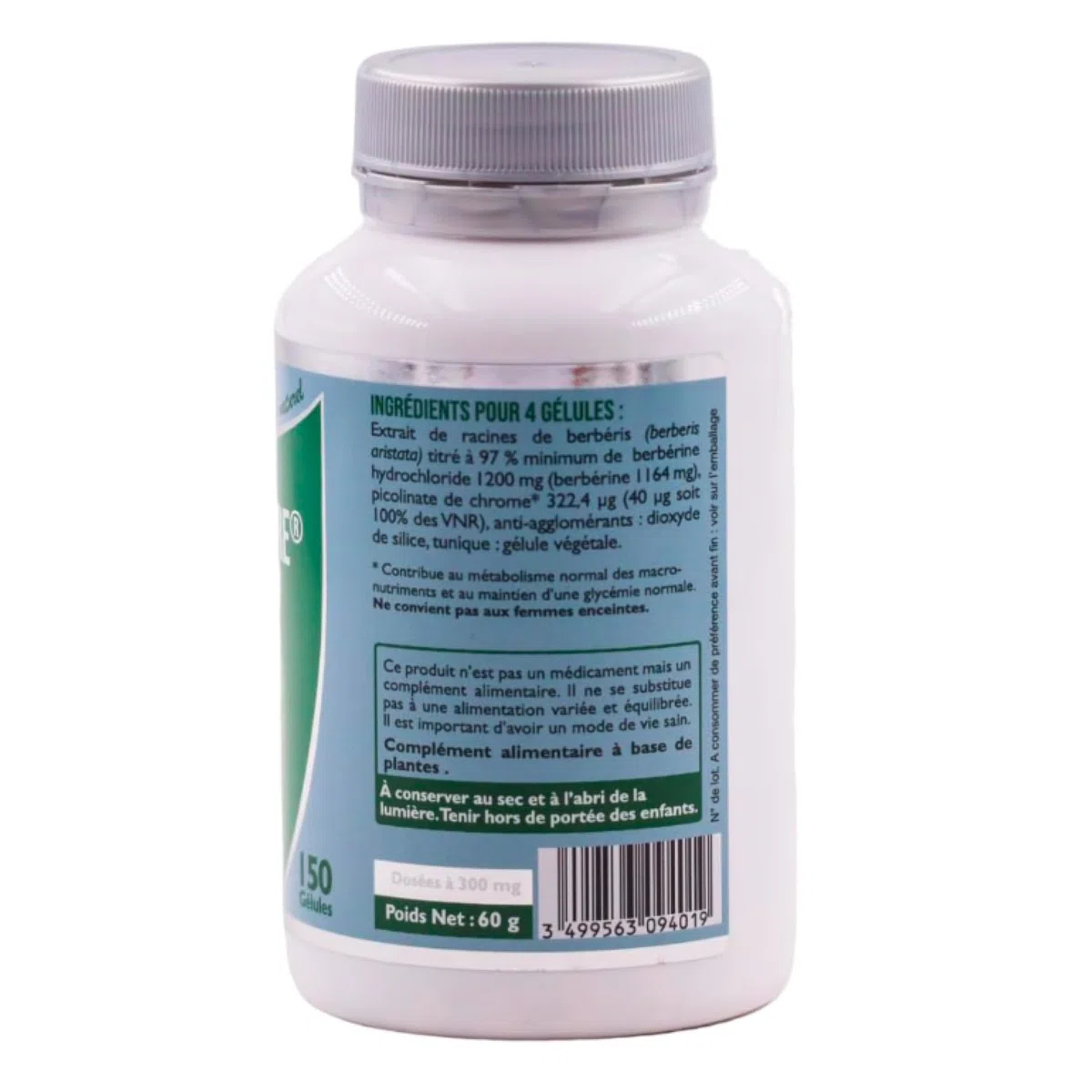 SFB Laboratoires Berbérine BIO 1200mg Haute Qualité, Chrome - Minceur et Régulation du Sucre, Soutient la Digestion & Métabolisme - Extrait Naturel - 3 mois traitement - 150 Gélules