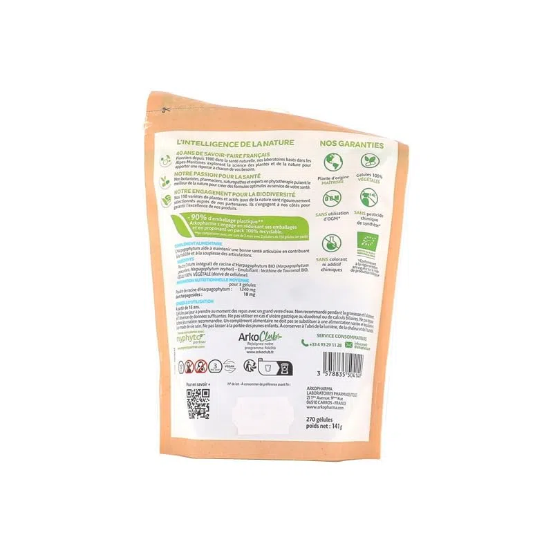 Arkopharma Arkogélules Harpagophytum bio 270 gélules