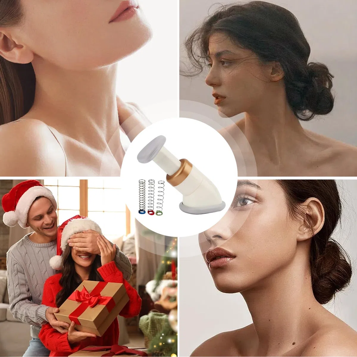 Réducteur de double menton – Appareil de tonification du cou et exercice facial pour le cou, tonifiant pour le cou pour raffermir, soulever, raffermir la peau, modelage de la mâchoire, masseur pour le