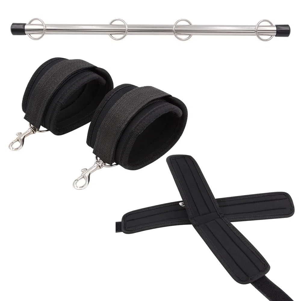 Barre d’Écartement pour Femmes – Set Bondage Réglable avec Menottes et Fesseln