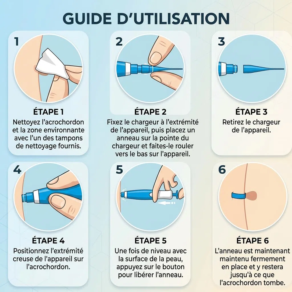 DermaSkin Pro Dermaskin Pro Acrochordon Traitement Efficace Solution Rapide Pour Éliminer Acrochordons Sans Cicatrice À La Maison (Bleu 1 ensemble)