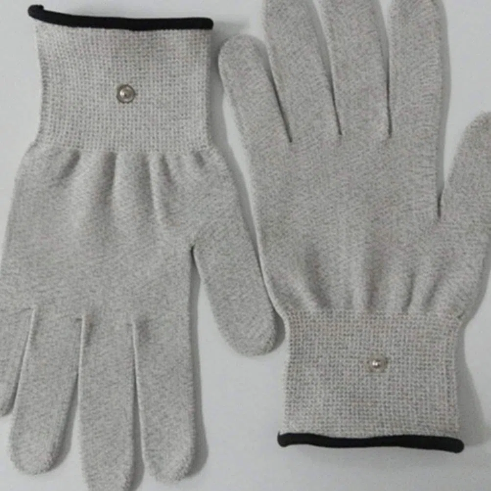 CareforYou Gants conducteurs électrodes EMS avec coussinets d'électrodes à pression Gants de massage