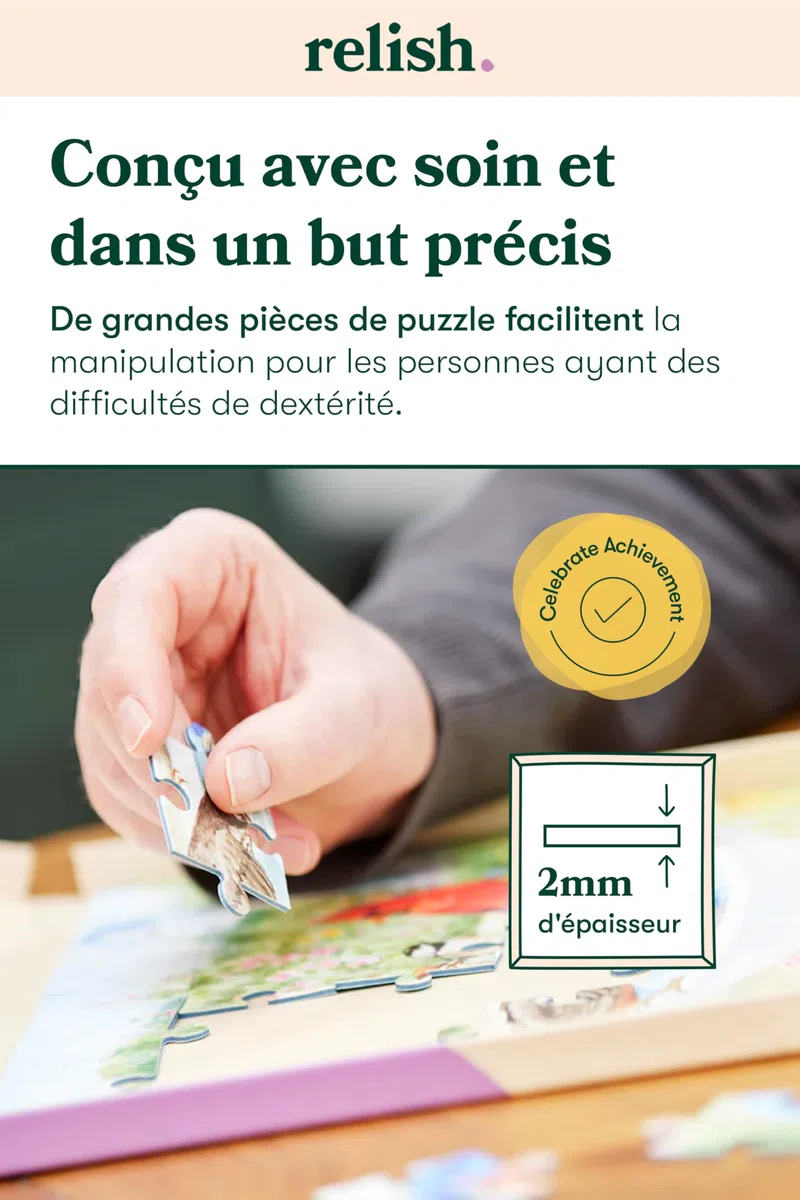 Relish ‘Steam Train’ Puzzle 35 Pièces : Activités Adaptées aux Seniors Atteints de Démence ou d’Alzheimer