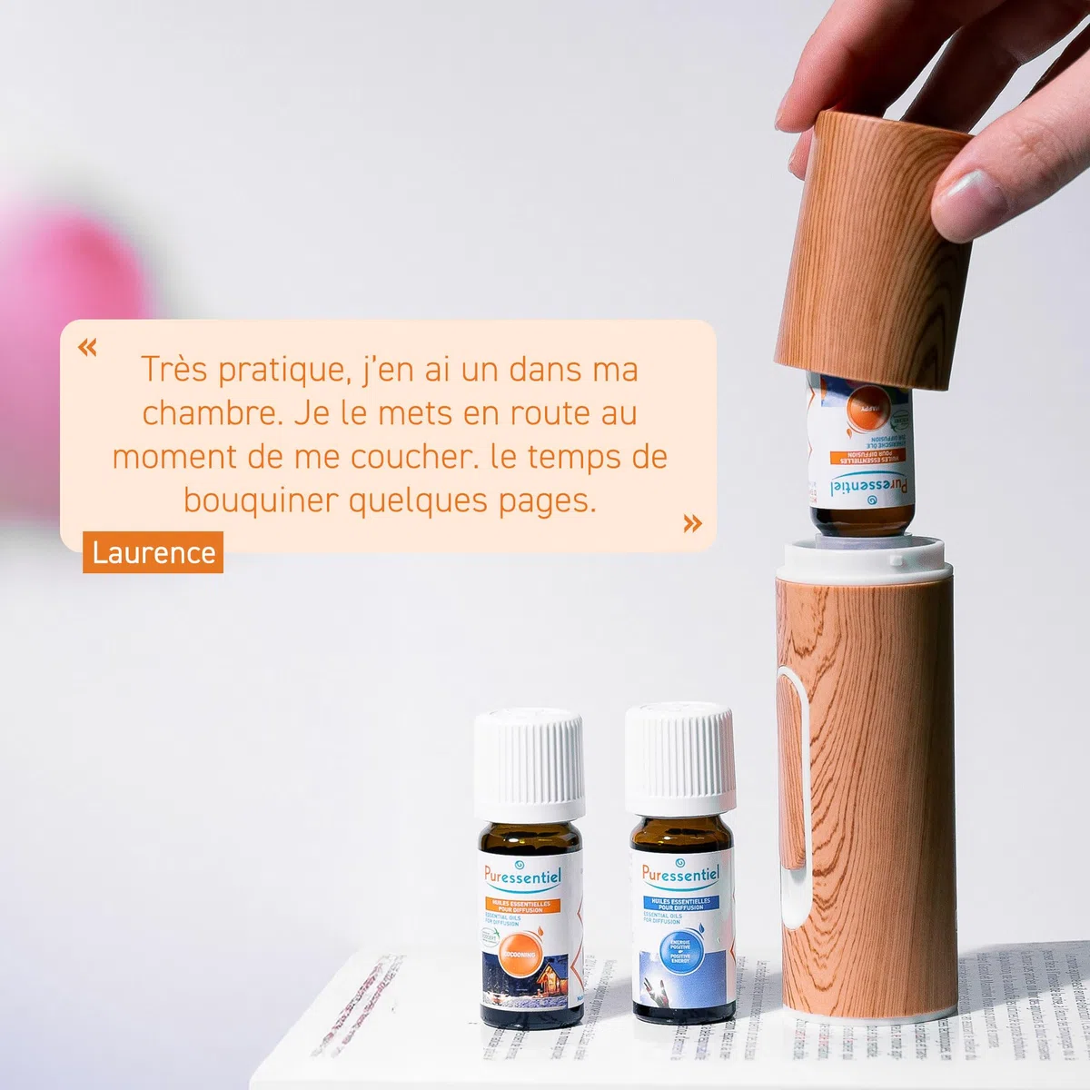 Puressentiel – Diffuseur d’huiles essentielles APLO – Diffusion ultrasonique sans eau – Nomade