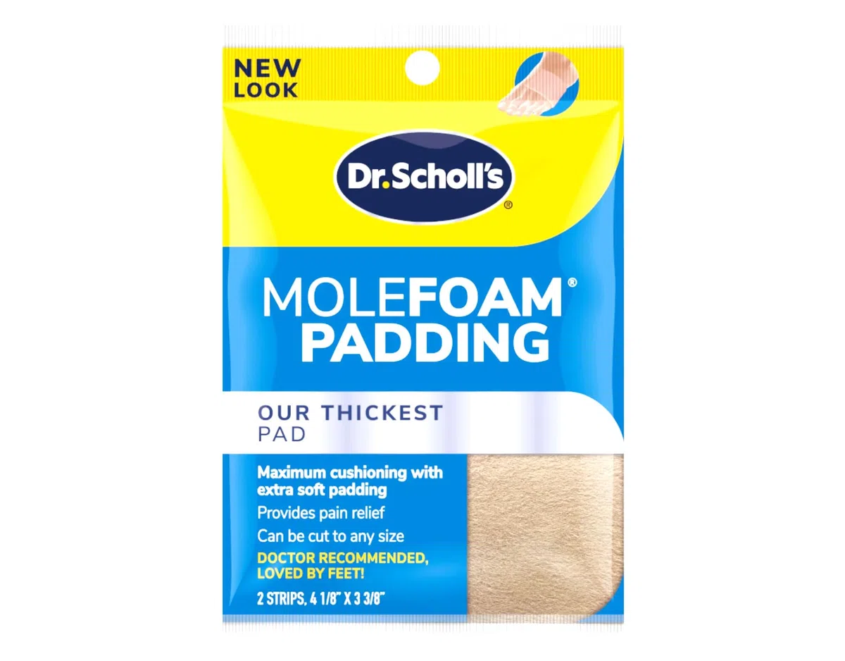 Dr. Scholls 284005 4in. x 3 .50in. Molefoam, 2 Pack