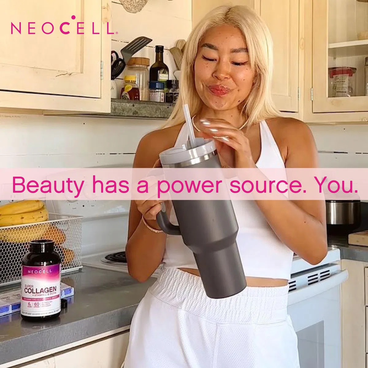 NeoCell, Super Collagen Peptides, Type 1 and 3, Peptides de Collagène, 200g Poudre, Sans Gluten, Sans Soja, Sans OGM