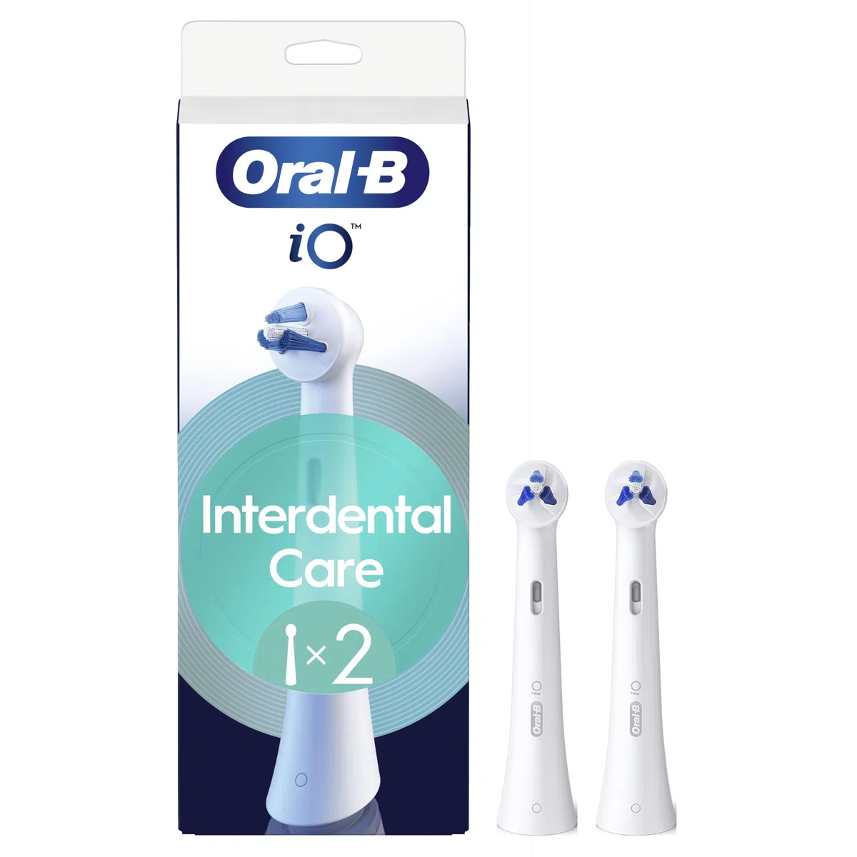 Oral-B Brossettes de Rechange Interdental Clean, Lot de 2, Blanches | Recharges Brosse à Dents Électrique iO, Brossage Interdentaire en Profondeur, Conçues pour les Zones Difficiles d’Accès