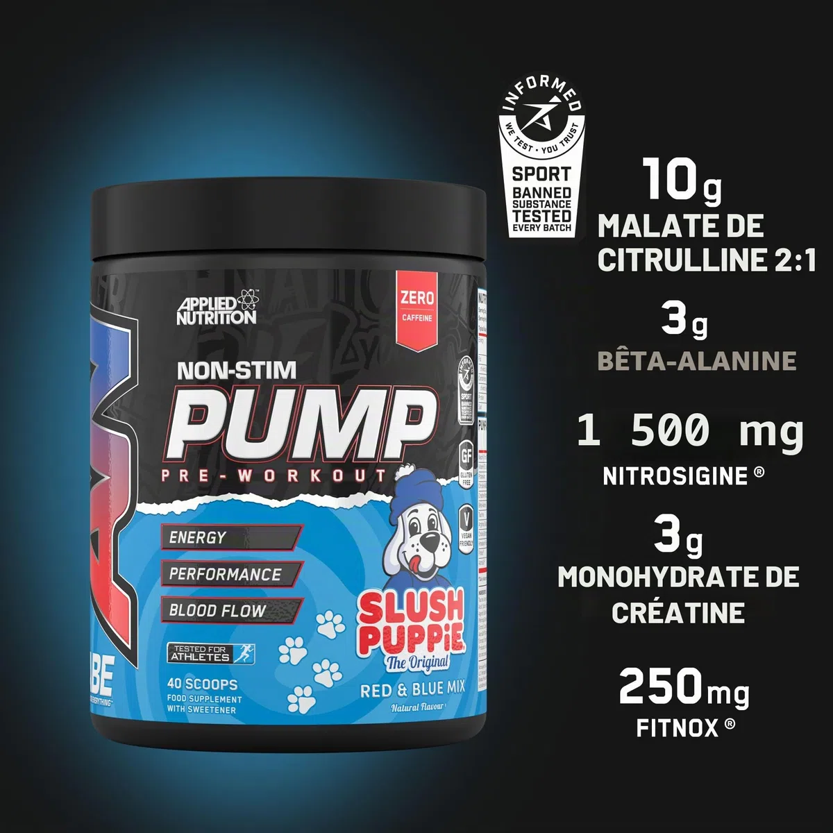 Applied Nutrition ABE PUMP Sans Stimulants, Slush Puppie, 500g