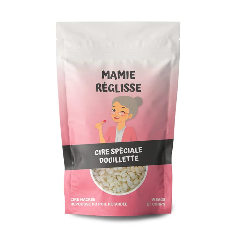 Cire Épilation Nacrée Spéciale Douillette – MAMIE RÉGLISSE 200g - 1 sachet