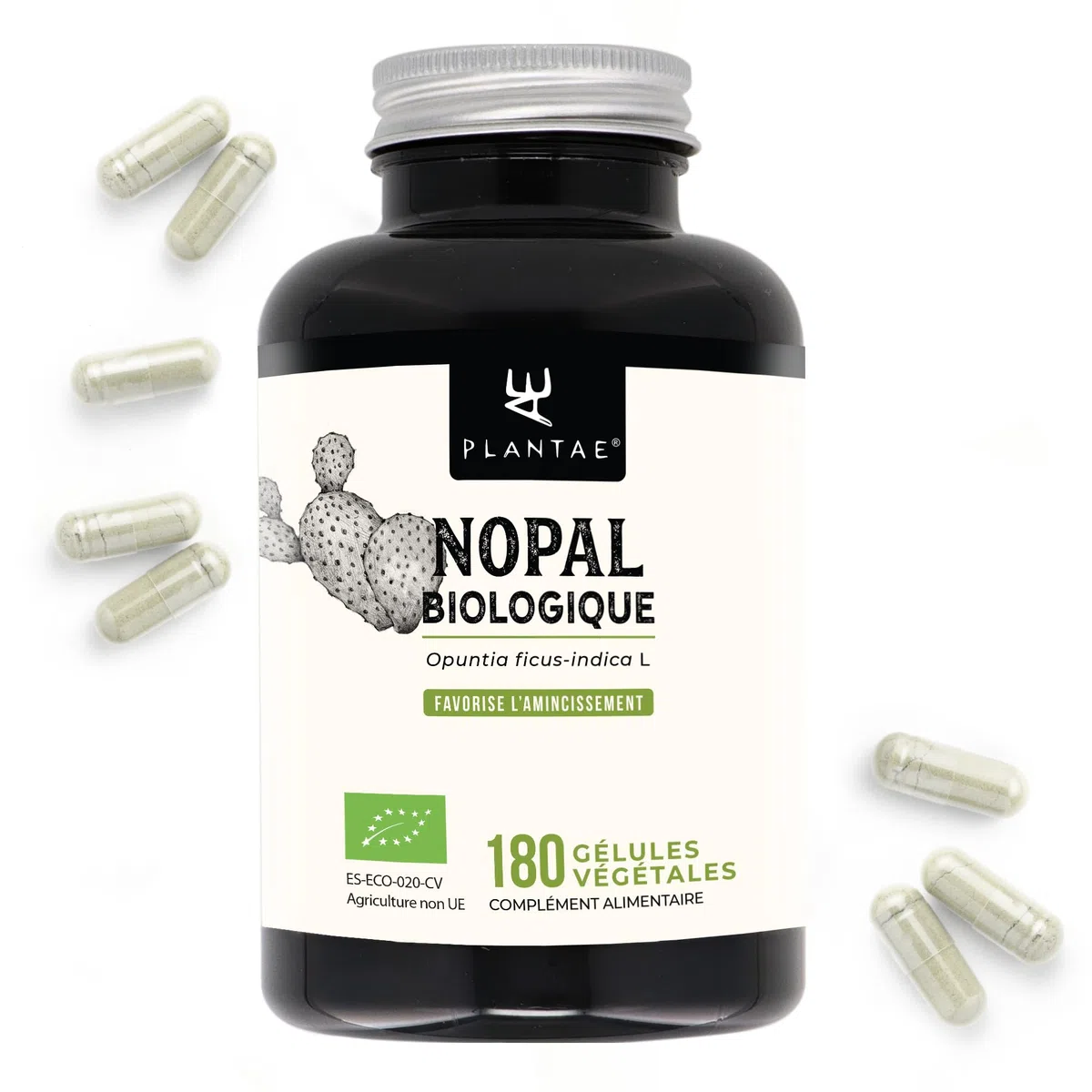 NOPAL BIOLOGIQUE * 470 mg / 180 gélules * Cardiovasculaire (glucose), Digestion, Poids (bruleur de graisse, coupe-faim, minceur)
