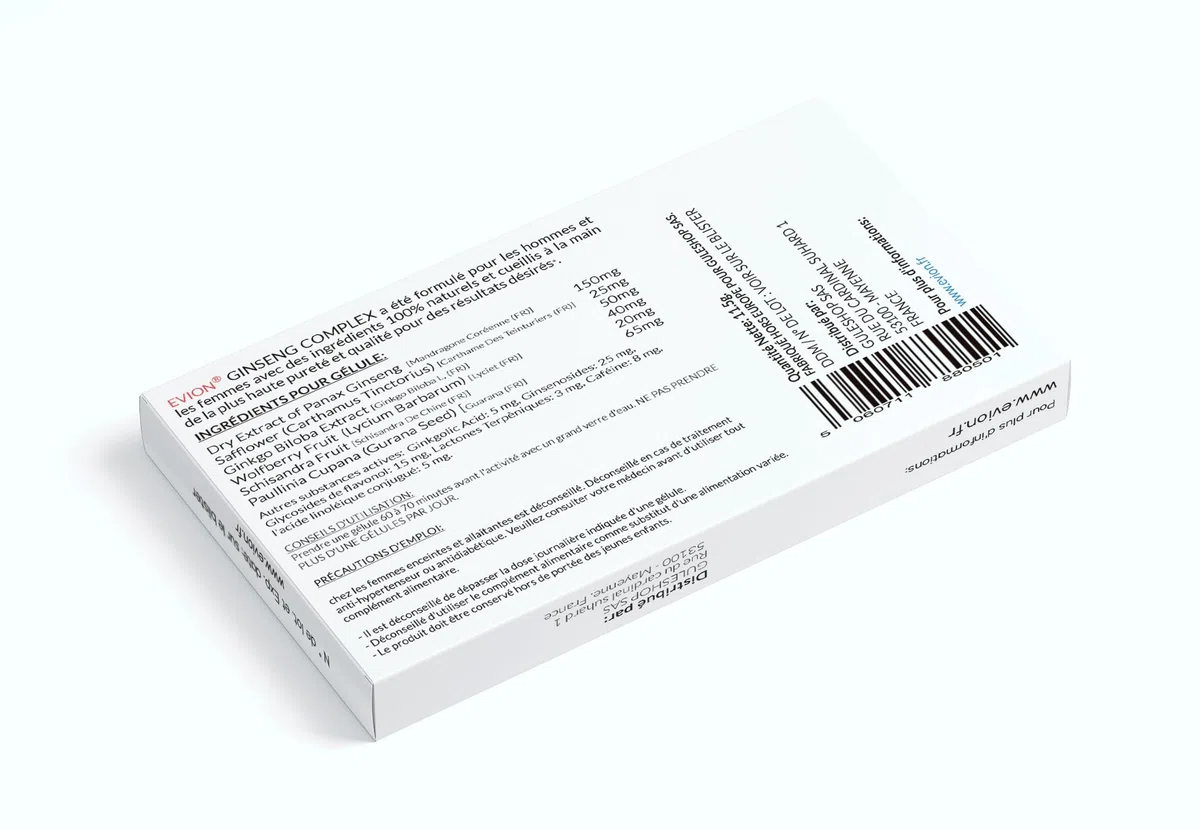 EVION - Complément Alimentaire Ginseng Complex pour Homme - Formule Virilité Homme - 10 Gélules