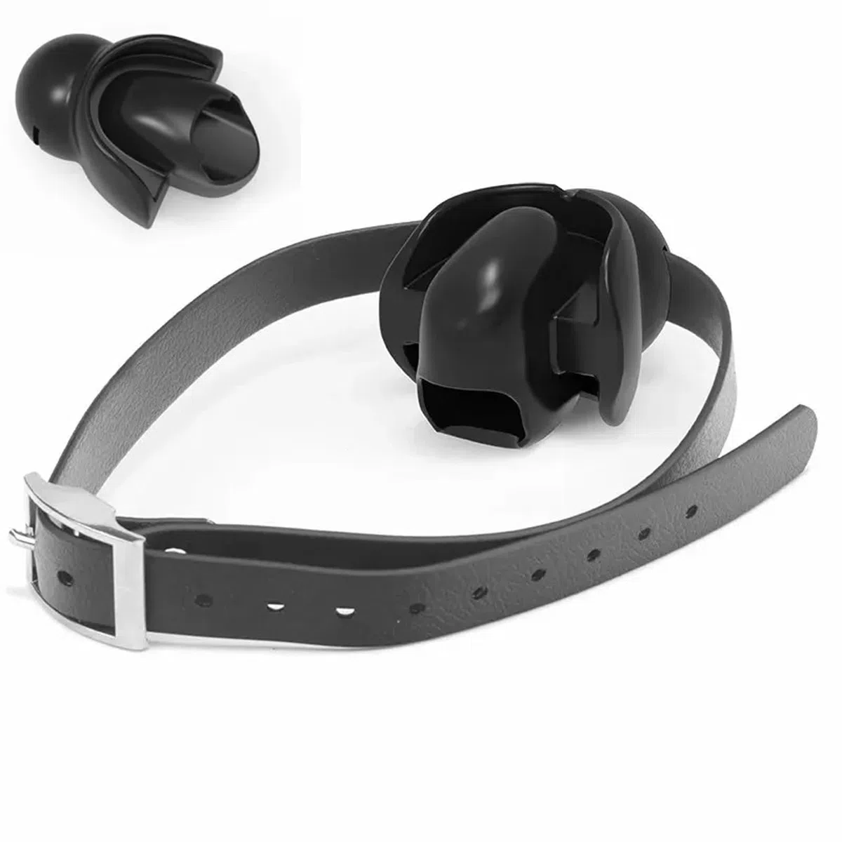 Ball Gag Silicone Mouth Gag BDSM Esclave Fétiche Jeu de Sexe Jeu de Rôle Bondage Bouche Respirante Réglable Ball Gag Silicone Gag Ball Gag Sex Toy for Couples Femmes Hommes (Color : Schwarz