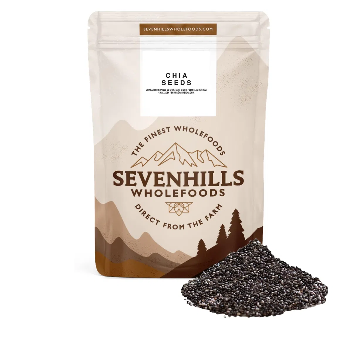 Sevenhills Wholefoods Graines De Chia Cru (1.8kg)