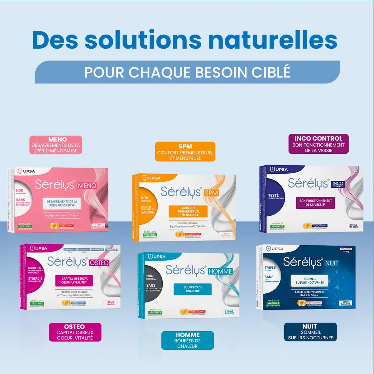 UPSA - Sérélys SPM - Complément Alimentaire Pour le Confort Prémenstruel et Menstruel - Humeur Positive, Equilibre Emotionnel & Vitalité - Non Hormonal - 30 Gélules Végétales - 1 mois