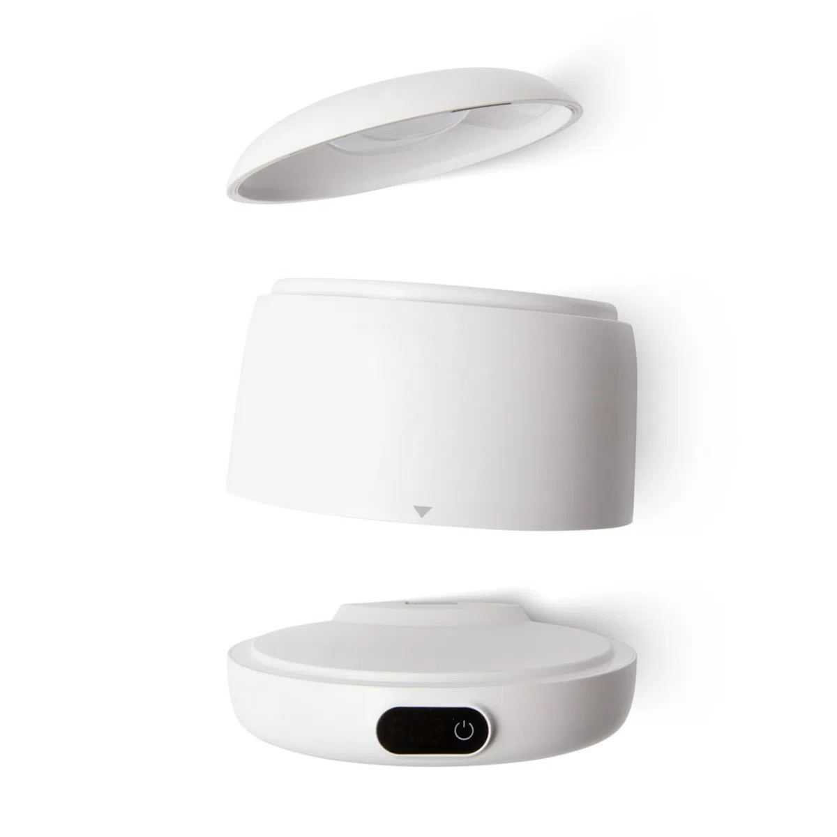 Chomper Labs: The Sonic Cleaner Pro - Nettoyeur à ultrasons et UV - Réservoir amovible 45 kHz pour aligneurs, protège-dents, protège-dents, 4 modes de nettoyage (blanc lunaire)