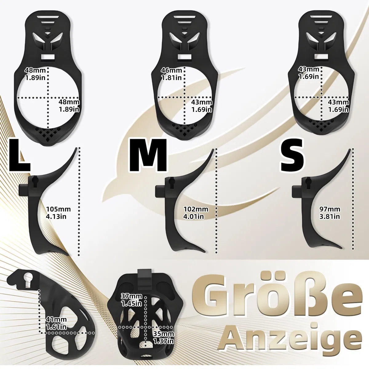 Cage de Chasteté Pénis Sex Toys Cage de Chasteté avec Serrure Dissimulée et 3 Tailles Différentes Chastity Cage avec Pénis et Testicules Masculins en Bondage Ceintures de Chasteté (M,White)