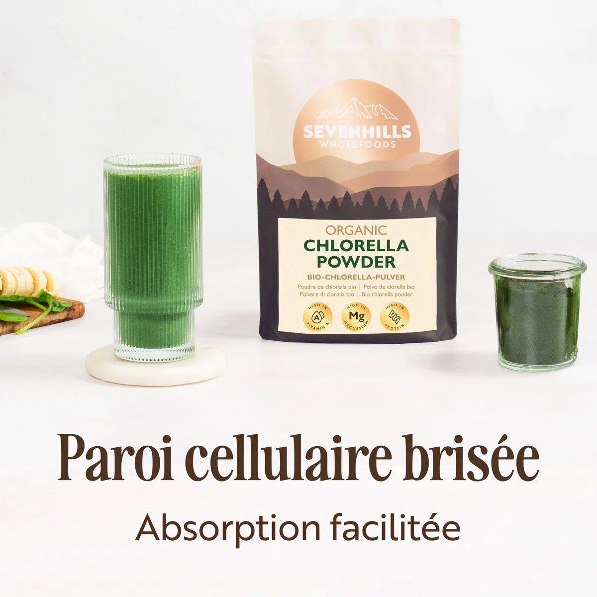 Sevenhills Wholefoods Poudre De Chlorella Bio 500g