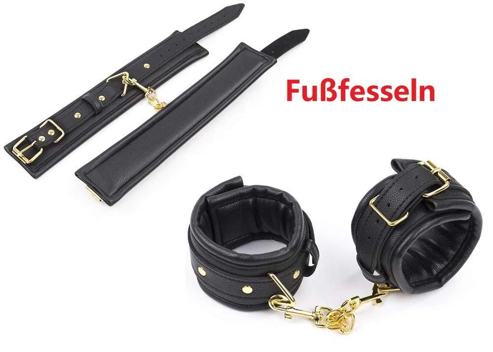 Ensemble de bondage en cuir rembourré