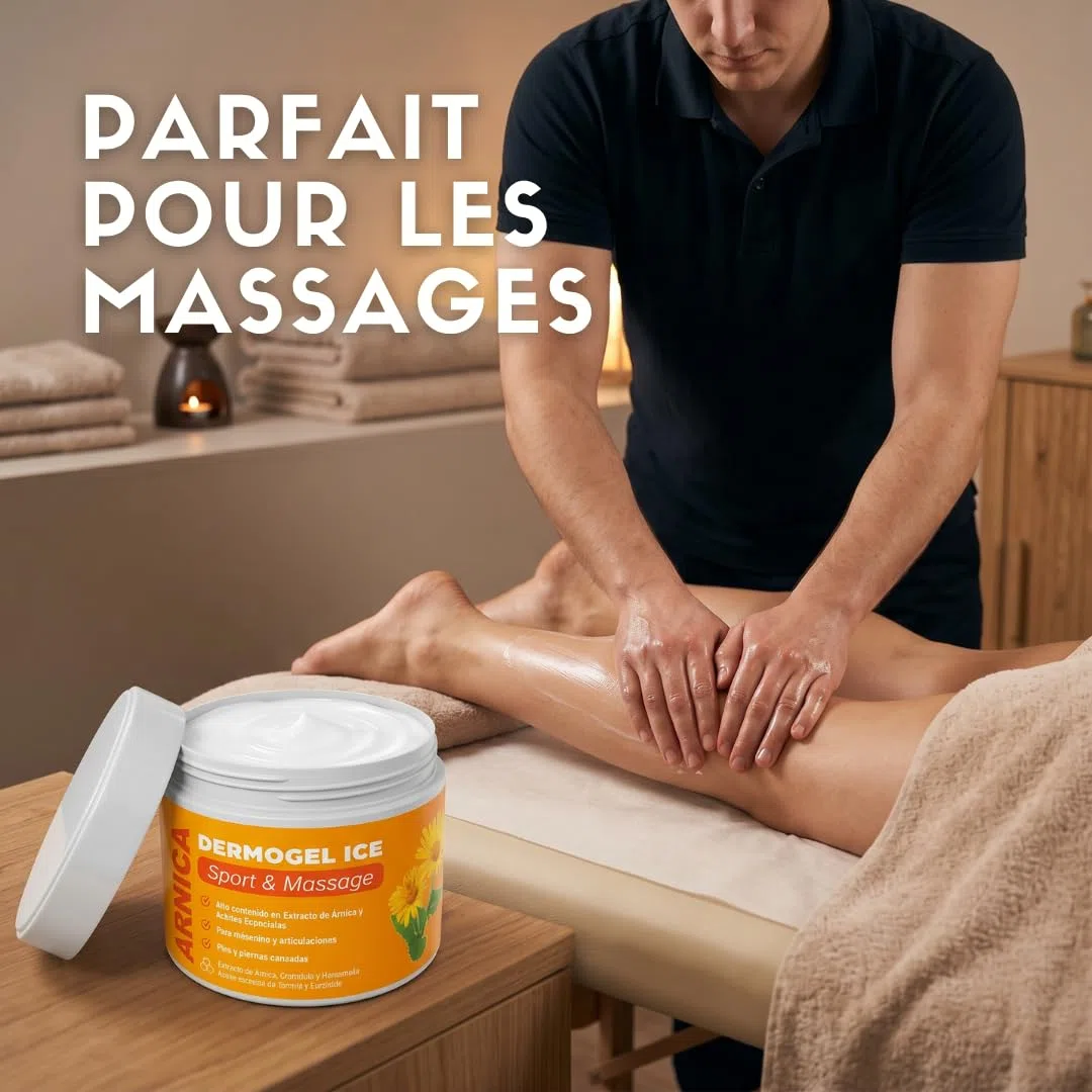 QKnatur - ARNICA MONTANA CREME GEL - Aide à soulager et apaiser les inconforts musculaires et articulaires - Teneur élevée en Arnica, Calendula, Extrait d'hamamélis - Massage (500 ml)