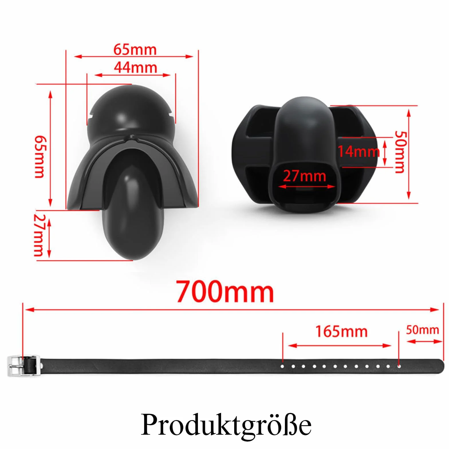 Bâillon Boule en Silicone,Respirant Gag Open mouth gag Sex mouth plug,pour Jeux Sexuels Jouet bouche (Noir)
