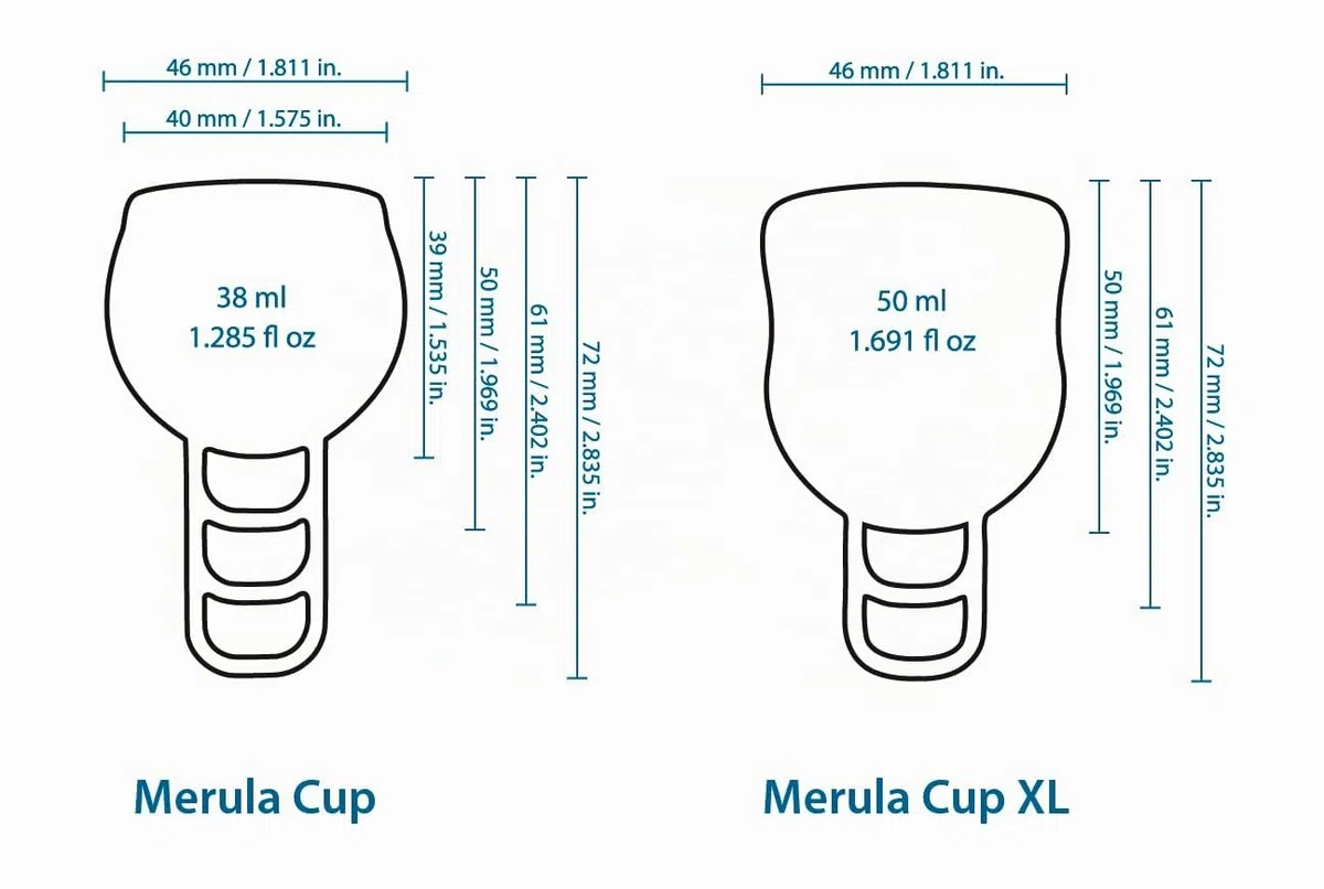 Merula Cup midnight (noir) "taille unique" - Coupe menstruelle en silicone à usage médical