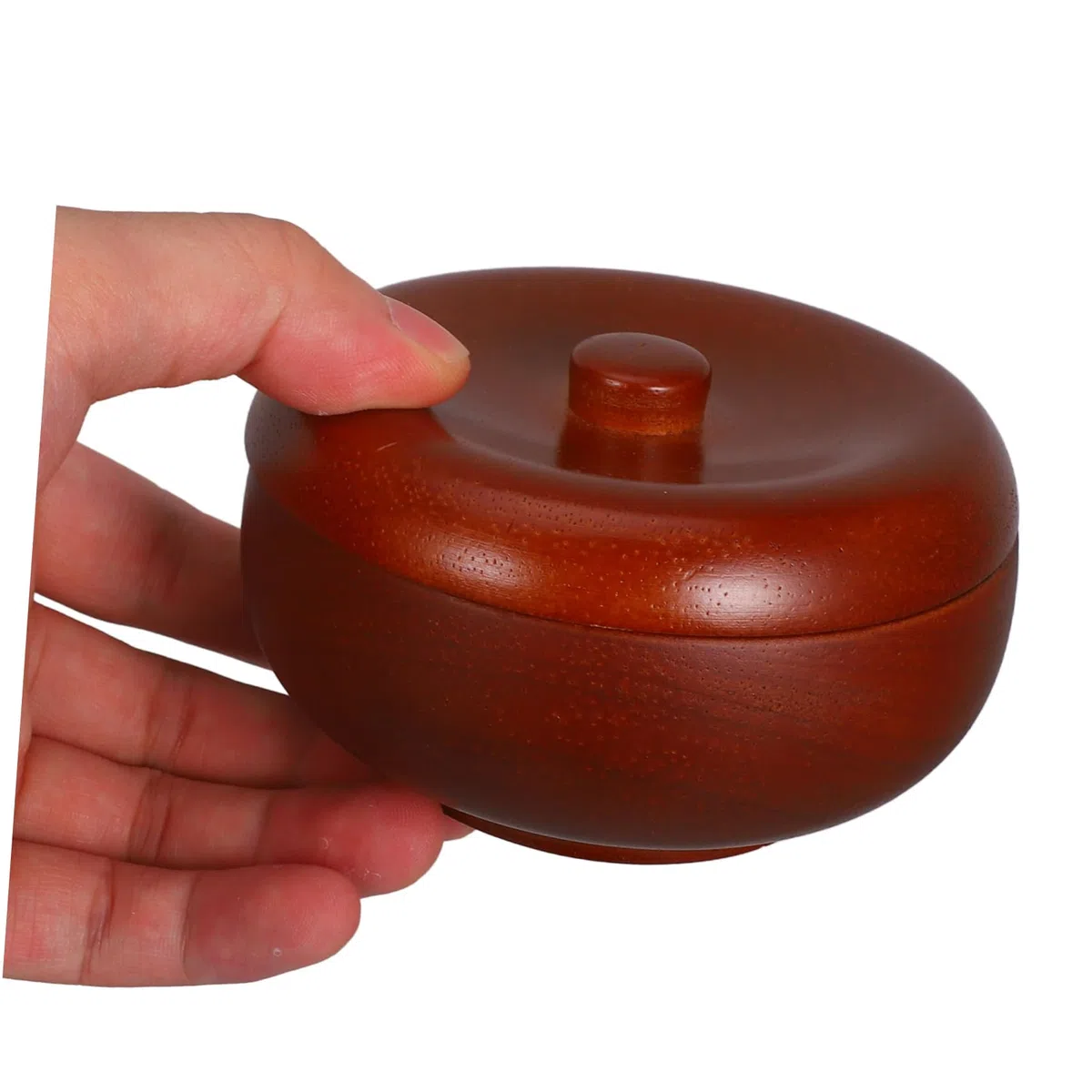 MAGICLULU Bol à Raser Bois avec Couvercle Boîte à Savon pour Hommes Pot à Blaireau pour Barbe Gobelet de Rasage Accessoire de Nettoyage pour Rasoir