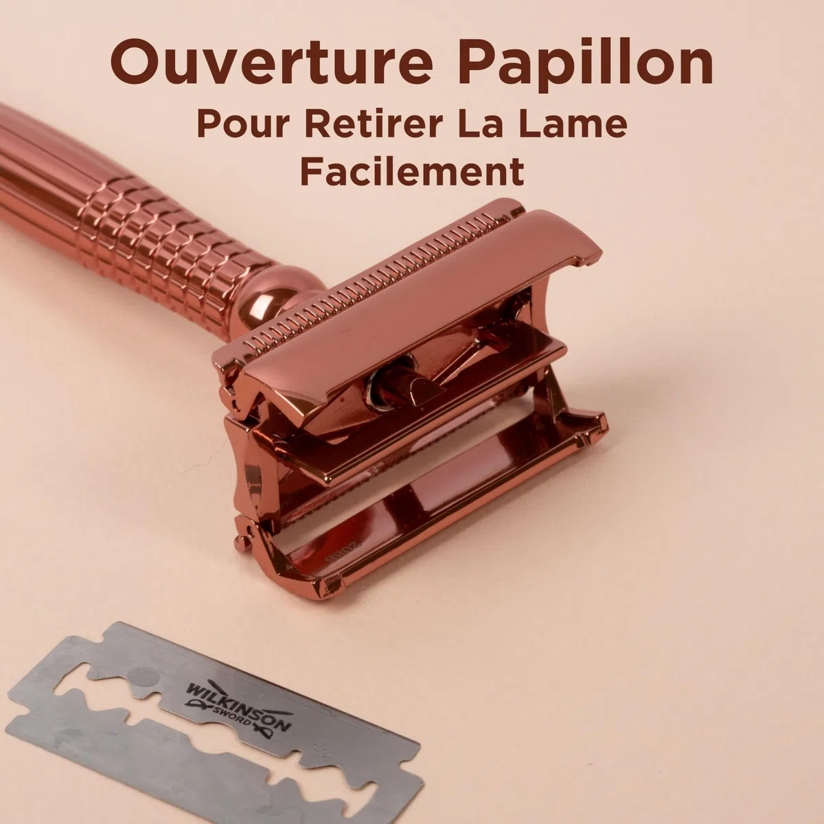 Wilkinson Sword Intuition Rose Gold rasoir pour femmes, pour la routine de soin, pack contenant 1 manche de rasoir réutilisable et 10 lames de rechange