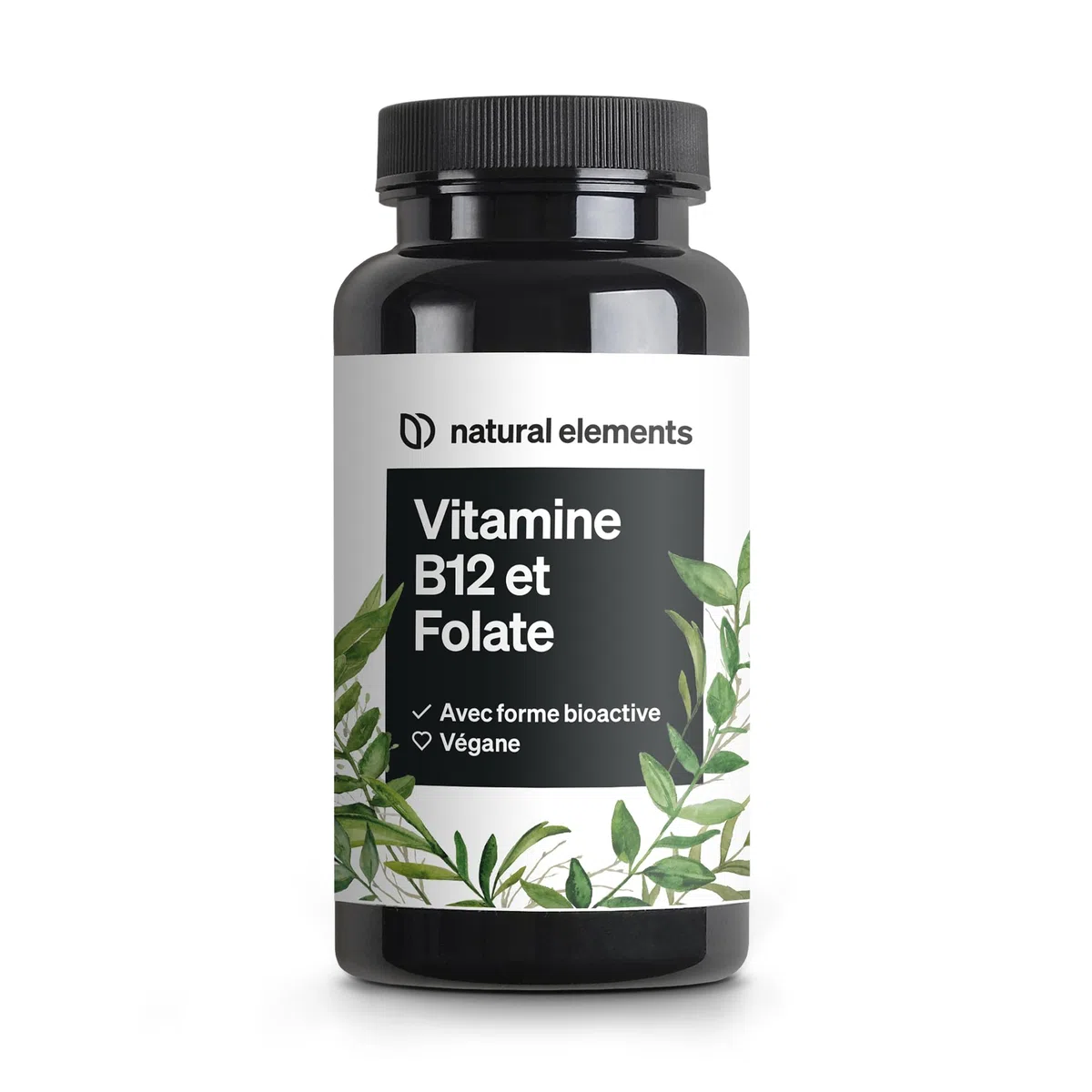 Vitamine B12-180 comprimés végétaliens pour 6 mois - 500µg de vitamine B12 et 200µg d'acide folique - hautement dosé, sans additifs inutiles - produit en Allemagne & testé en laboratoire