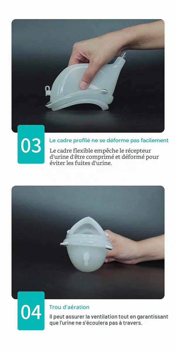 Sac d'urine réutilisable pour homme et femme, collecteur d'urine, urinoir en silicone, adultes, homme, femme, sac à pipi âgé, urinoir avec sacs d'urine, utilisation en extérieur (Elderly Men Type)