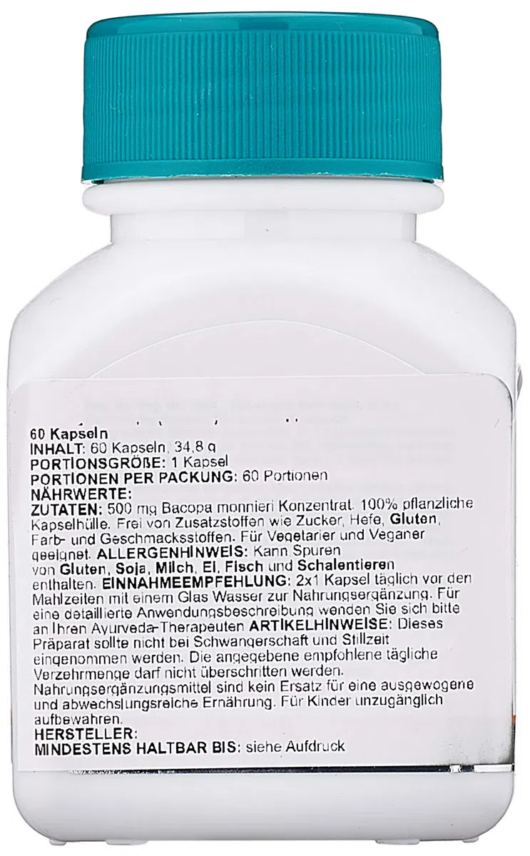 Himalaya Bacopa (Brahmi) Brain Support and Mental Focus 60 capsules