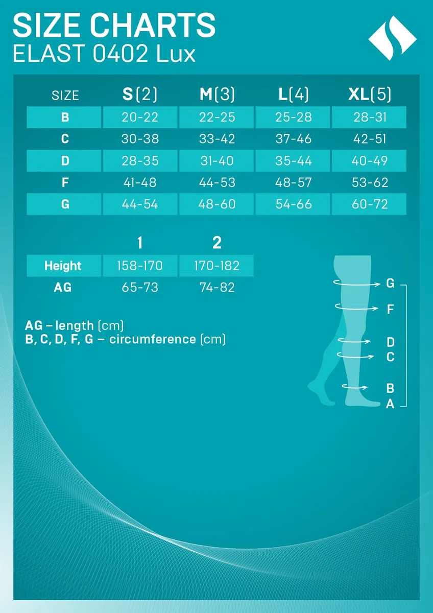 TONUS ELAST Bas de Contention, 23-32 mmHg avec Bande en Silicone, Bout Fermé, Classe II / CCL 2, Bas de Compression avec Embout pour Femmes & Hommes (M, 170-182 cm, Beige)