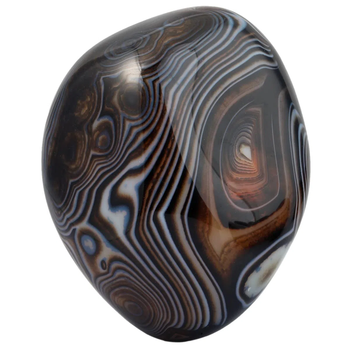 Nupuyai Sardonyx Naturelle Pierre de Palme pour la Relaxation et Yoga Méditation, Pierre de Poche Polie Irrégulière pour Pierre de Collection et Reiki Chakra (100-200g)
