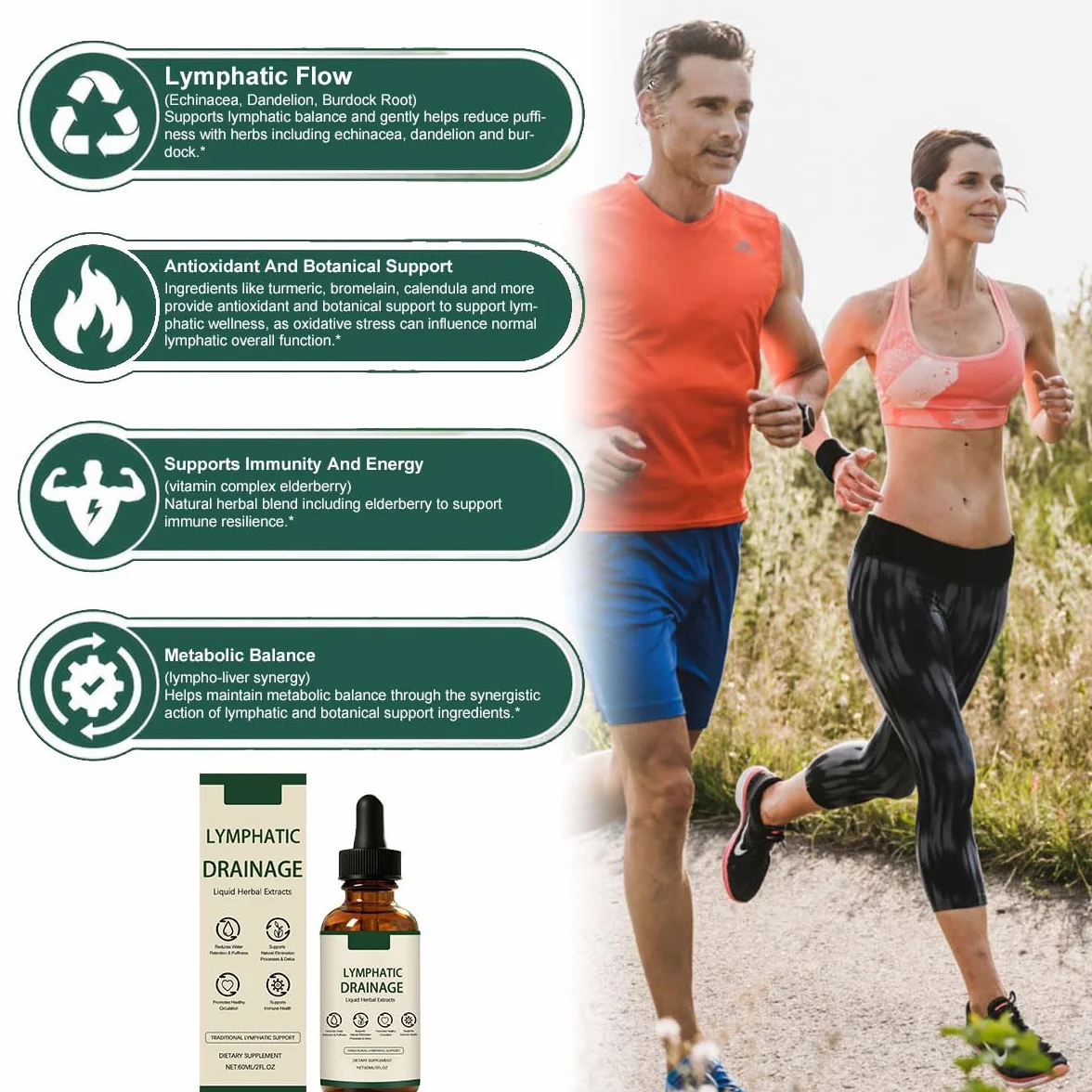 Lynae Drainant Lymphatique,Lymphatique Gouttes,Drainage Lymphatique,Drainant Lymphatique,Drainage Lymphatique Corps Complet,Support Système Lymphatique,Naturelles Pour Femmes Hommes (2, 60mlx2pc)