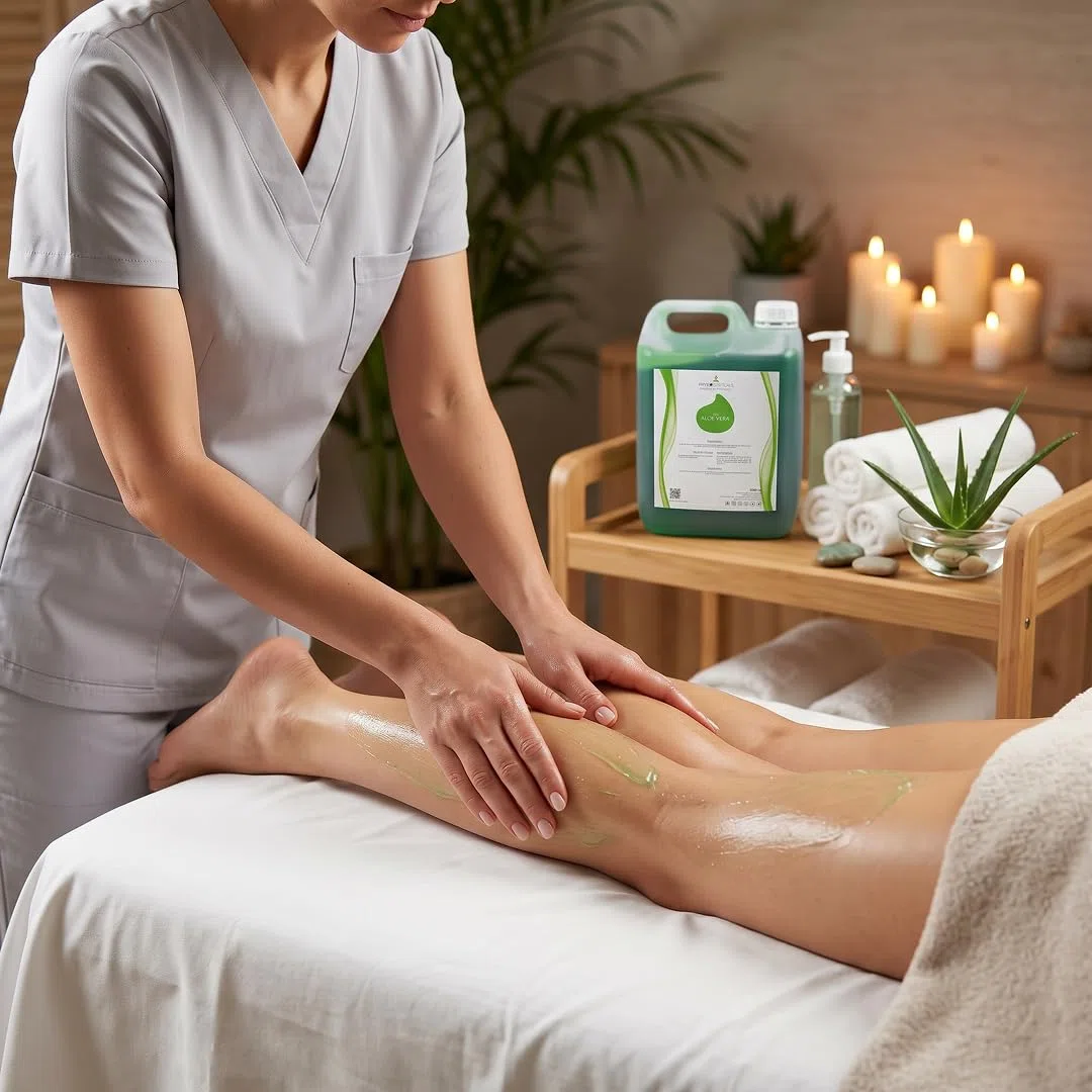 PHYSIOCEUTICALS - Gel d'aloe vera pur à 99,9% Naturel 5000 ml + Pompe doseuse - Hydratant pour peaux sèches et irritées, après épilation et après-soleil