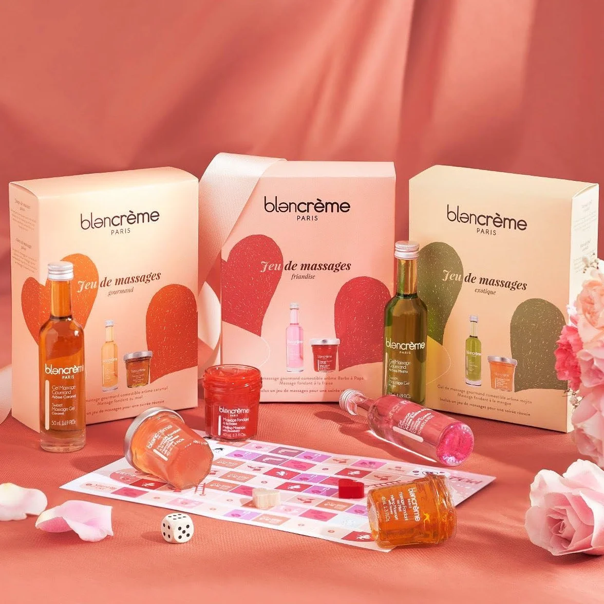 Blancrème Coffret Jeux de Massages Saveurs Gourmandes pour Adulte