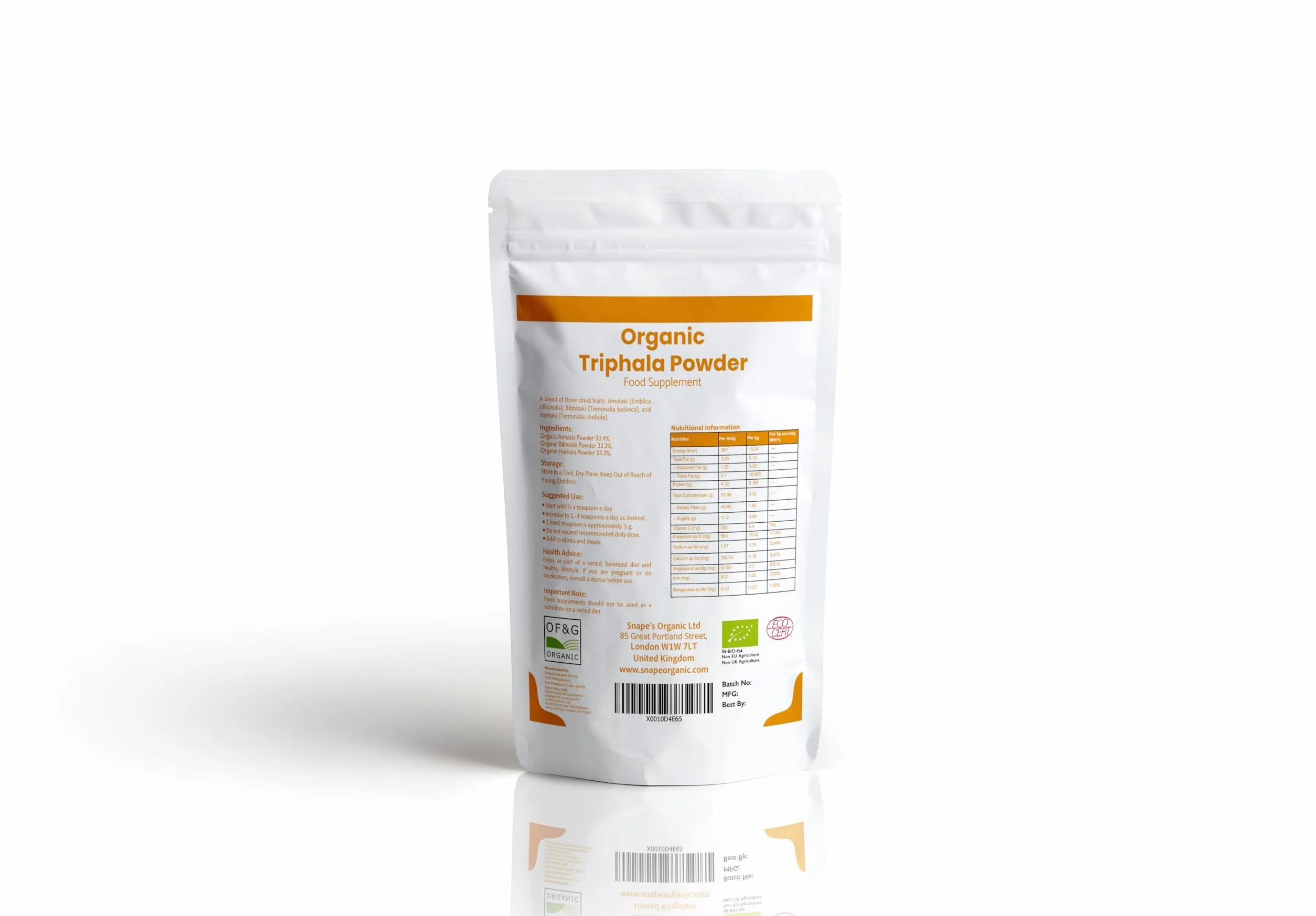 Poudre De Triphala Biologique 500g