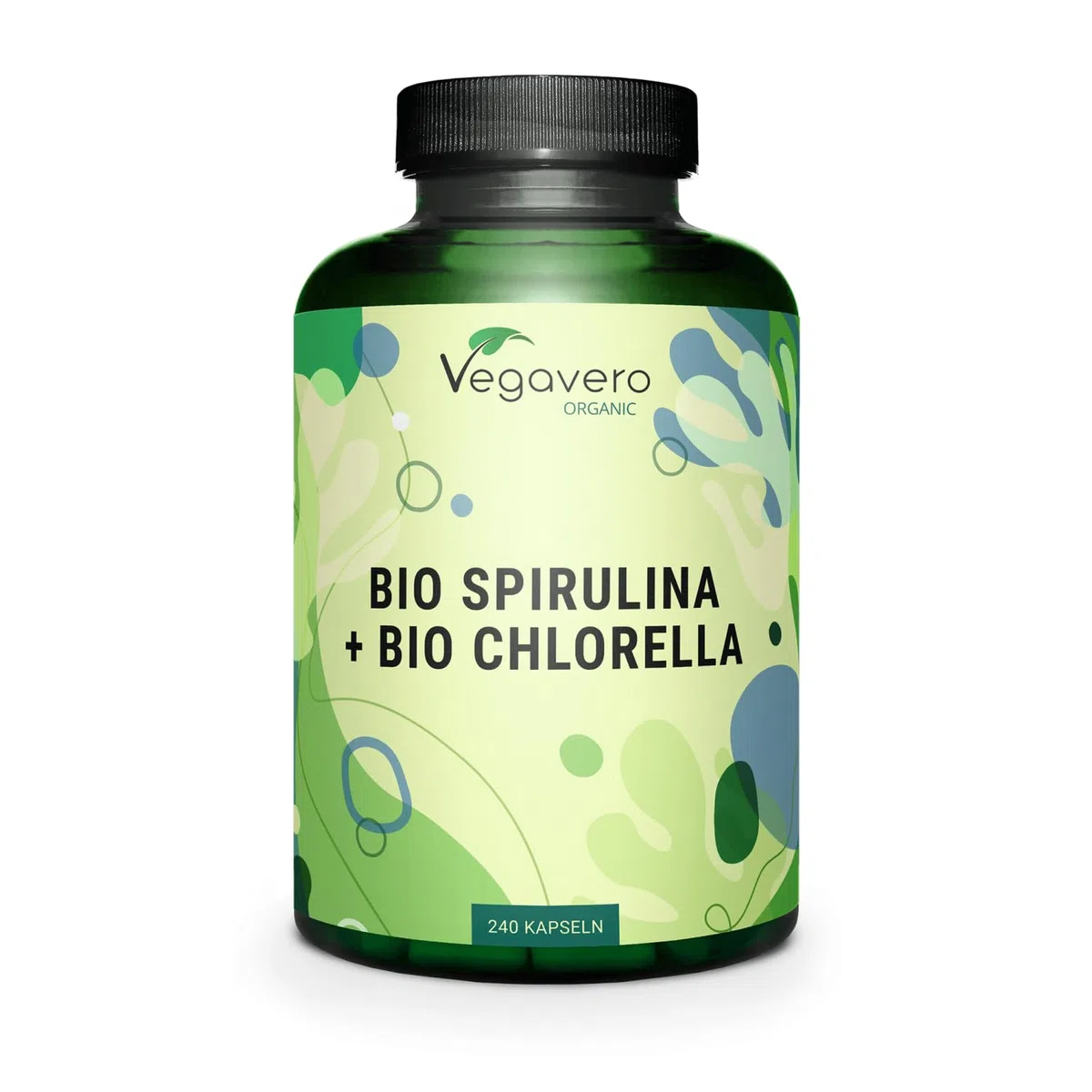 Spiruline + Chlorella BIO Vegavero® | Dose Élevée : 2000 mg | Detox + Antioxydant | GREEN SUPERFOOD 100% Naturel | Source de Vitamines, Minéraux, Protéines | VEGAN | 240 Gélules