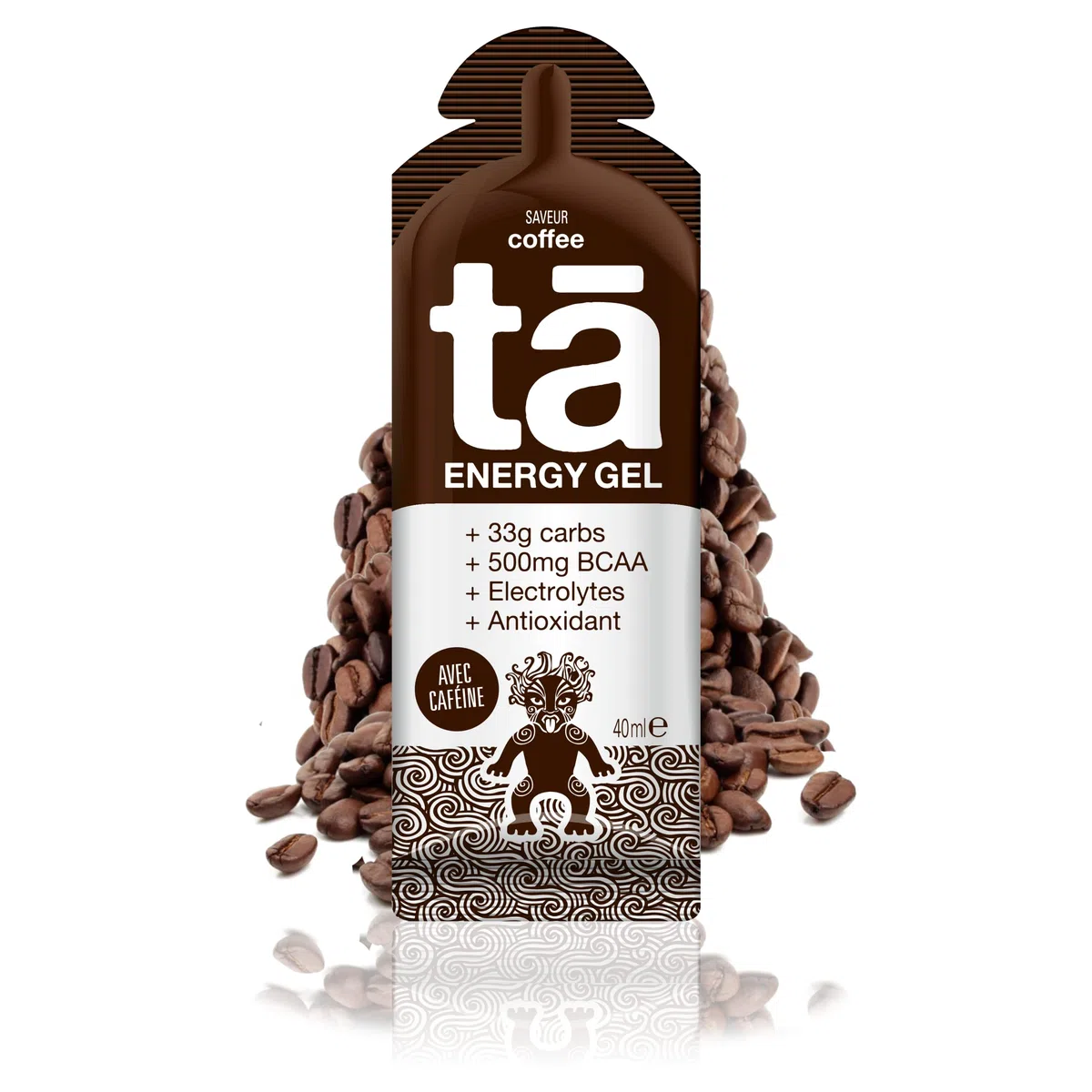 TA ENERGY - Gel Energétique - Coffee x12 - Energie - Sodium - BCAA - Antioxydants - Cafféine - Idéal pendant les activités sportives 133Kcal