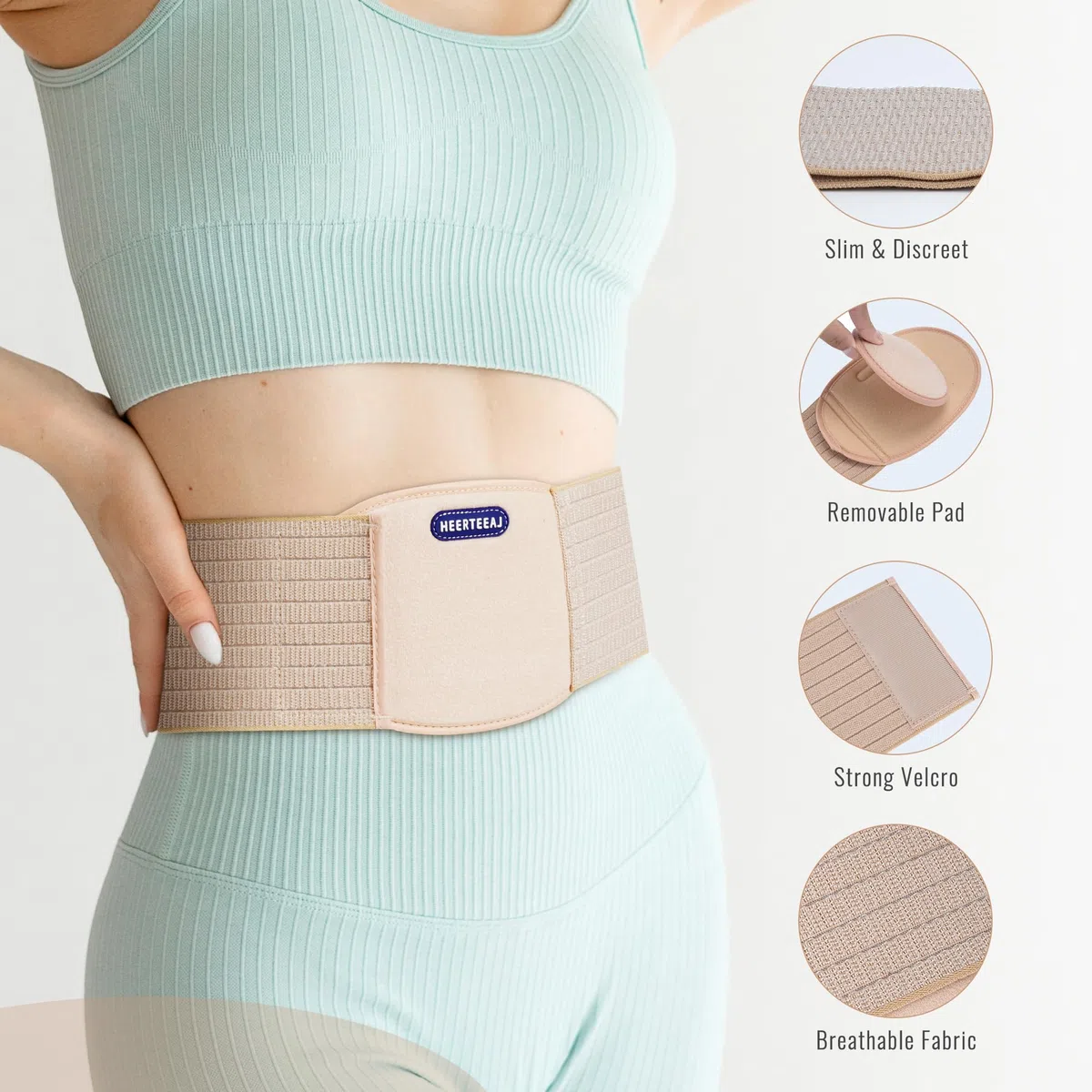Hernie ombilicale | hernie abdominale pour hommes et femmes | attache de hernie ombilicale de type nombril avec 1 coussin de compression de hernie | ventrale, ceinture de soutien postopératoire