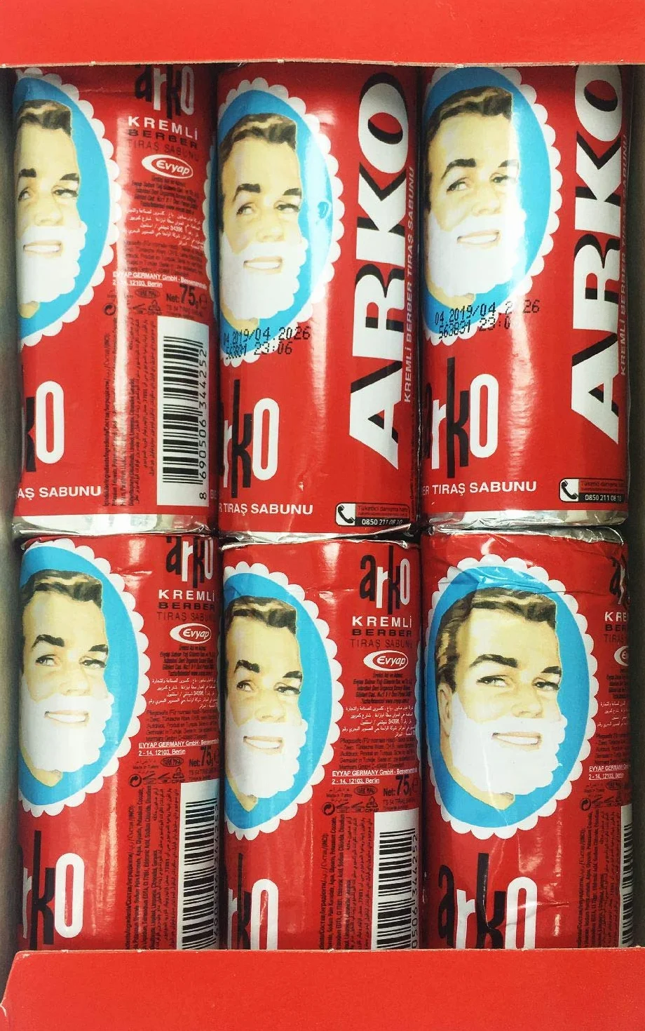 Arko Shaving Cream Soap Stick - 12 Pieces