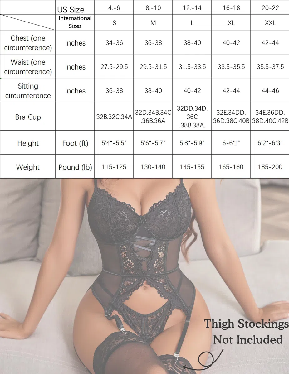 Avidlove Sexy Body En Dentelle Pour Femme Corset Sous-Vêtements Lace Une Pièce Teddy Bodysuit Ensemble de Lingerie pour Femme