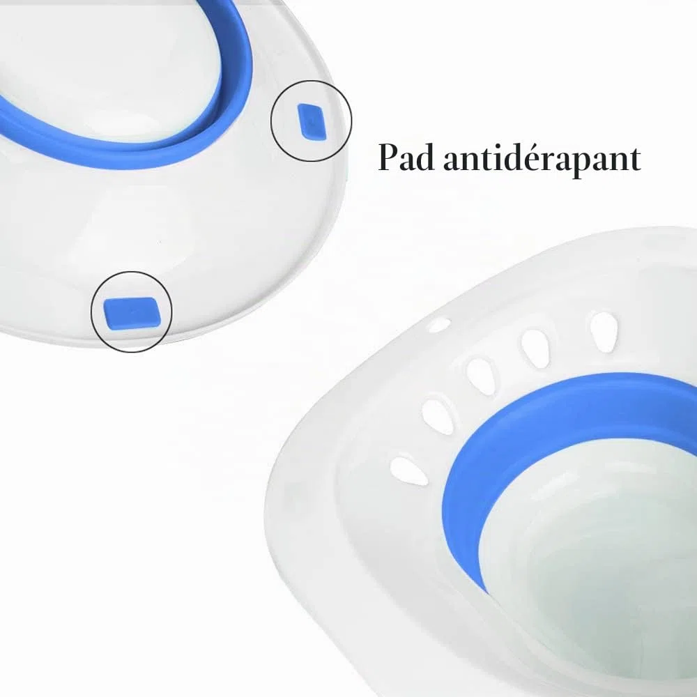 Baignoire de siège pour toilette, bidet Portable pour WC,Bassin de bain Sitz pliable,Bassine Bain de Siege, convient aux toilettes universelles